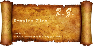 Romsics Zita névjegykártya